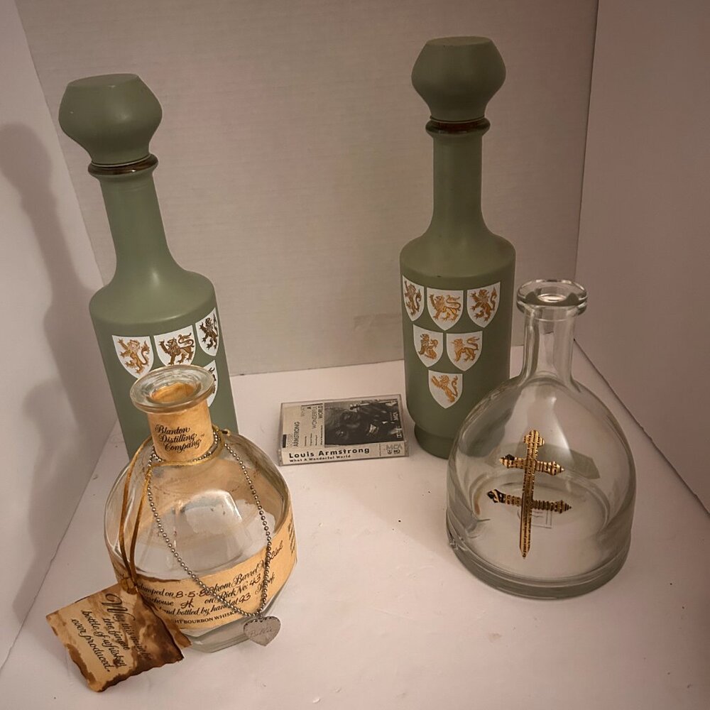 Whiskey Bottle & Decanter Lot | Stitzel-Weller Decanters + Blanton’s + D’USSÉ